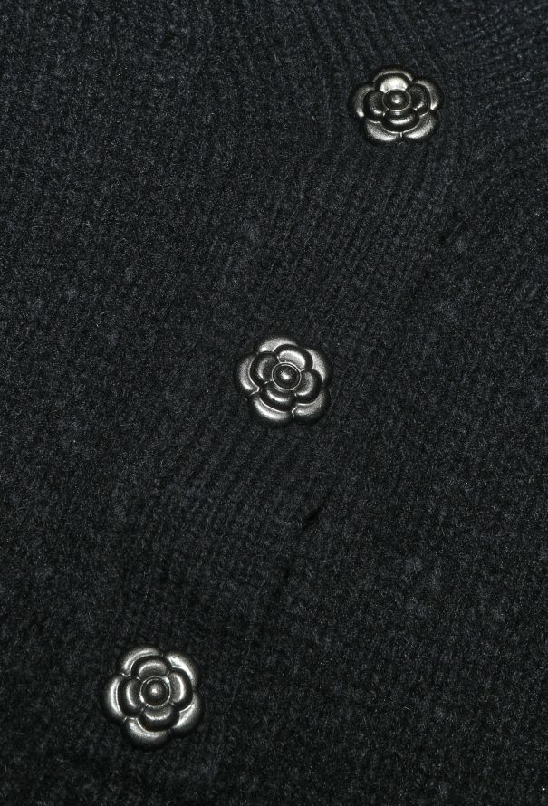 Chanel Cashmere Knit Camélia Vest - 6