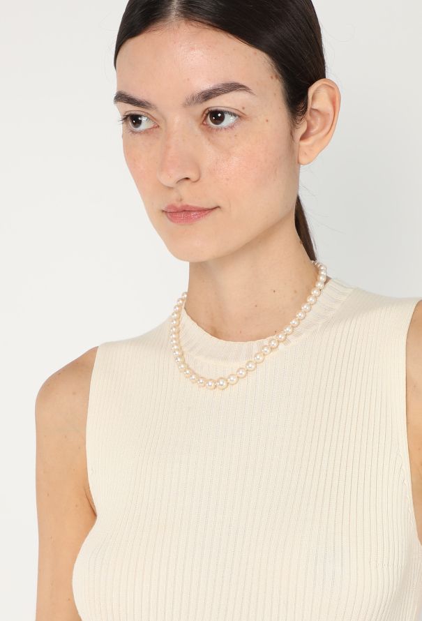 Vintage Fine Jewelry 1980s 18k Yellow Gold & Pearl Necklace - 4