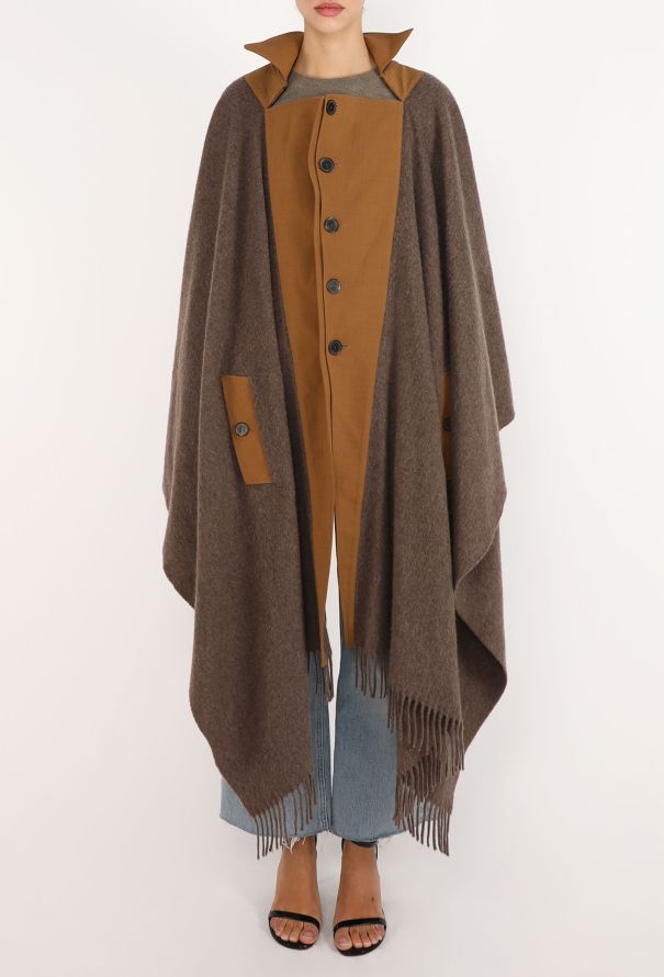 Jean Paul Gaultier Cashmere Fringe Shawl Cape, Early 2000s - 5