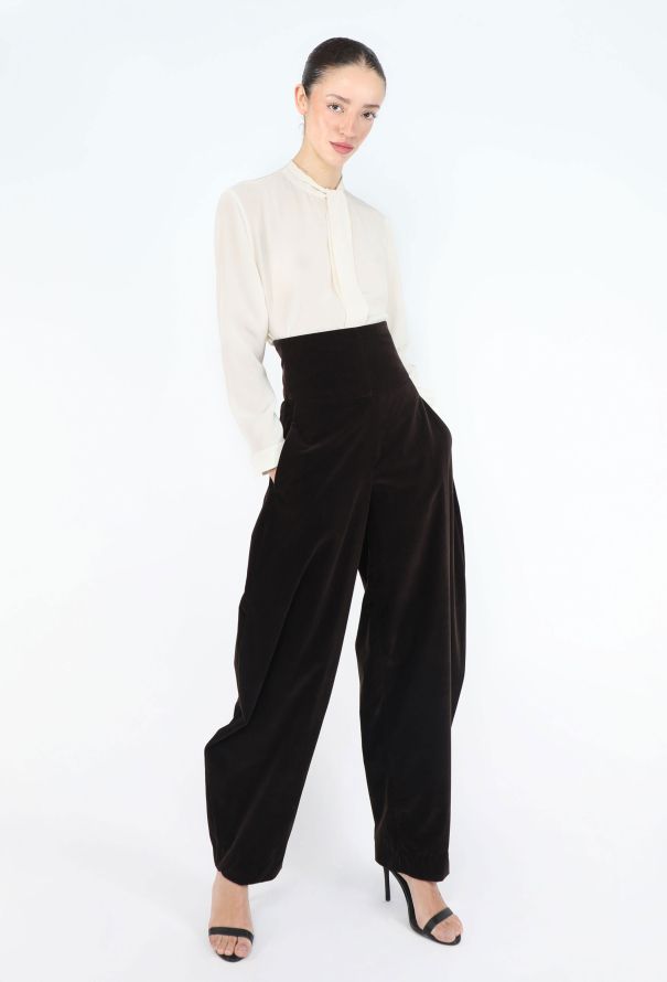 Saint Laurent F/W 2008 Velvet Jodhpur Pants - 1