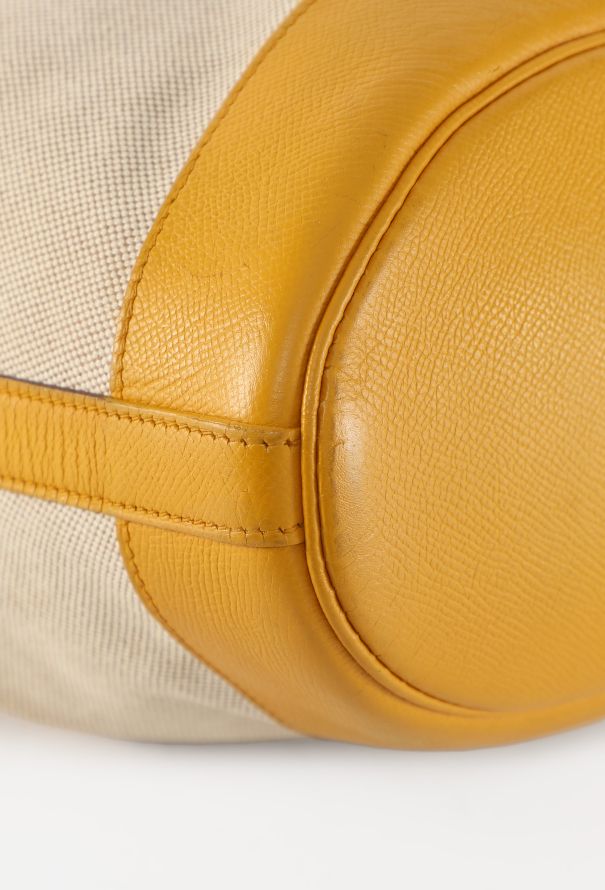 Hermès '90s Toile H & Jaune d'Or Courchevel Market Bag - 7