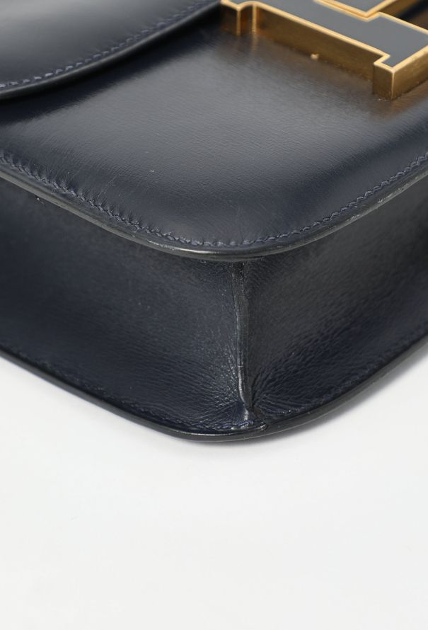 Hermès '70s Navy Box & Enamel Constance 24 - 9