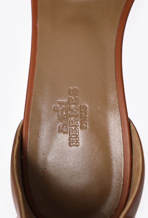 Hermès Legend Calfskin Wedge Sandals - 7