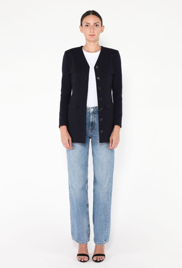 Saint Laurent 2021 Tailored Felted Wool Jacket - 3