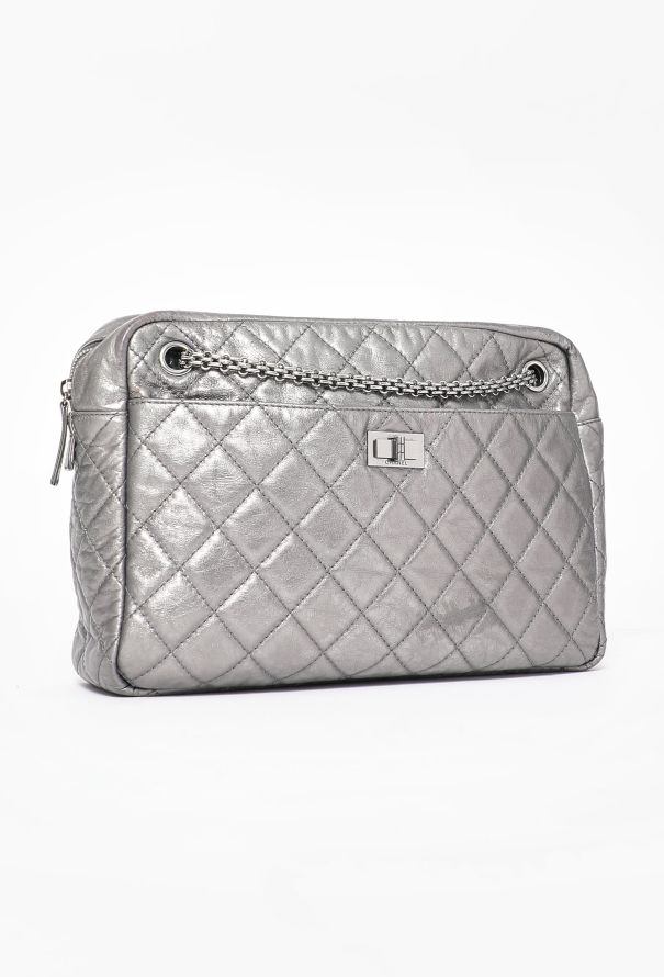 Silver 2.55 Jumbo Camera Bag | Authentic & Vintage | ReSee Silver 2.55 Jumbo Camera Bag | Authentic & Vintage | ReSee
