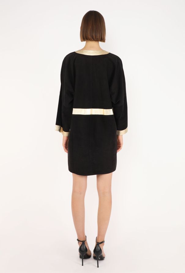 Jean Muir Metallic Suede Dress, 1981 - 5