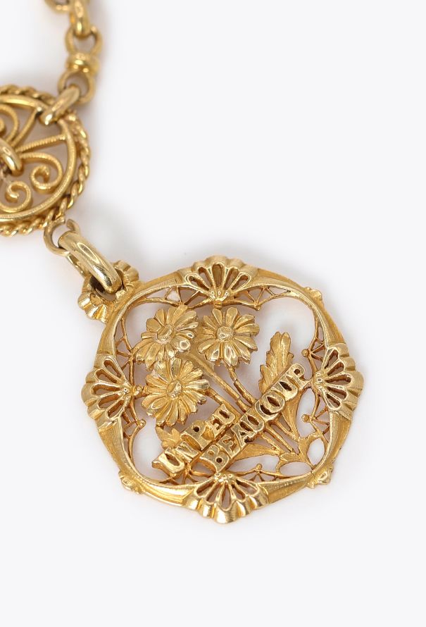 Vintage Fine Jewelry Antique 18k Yellow Gold Un Peu Beaucoup Necklace - 5 Vintage Fine Jewelry Antique 18k Yellow Gold Un Peu Beaucoup Necklace - 5