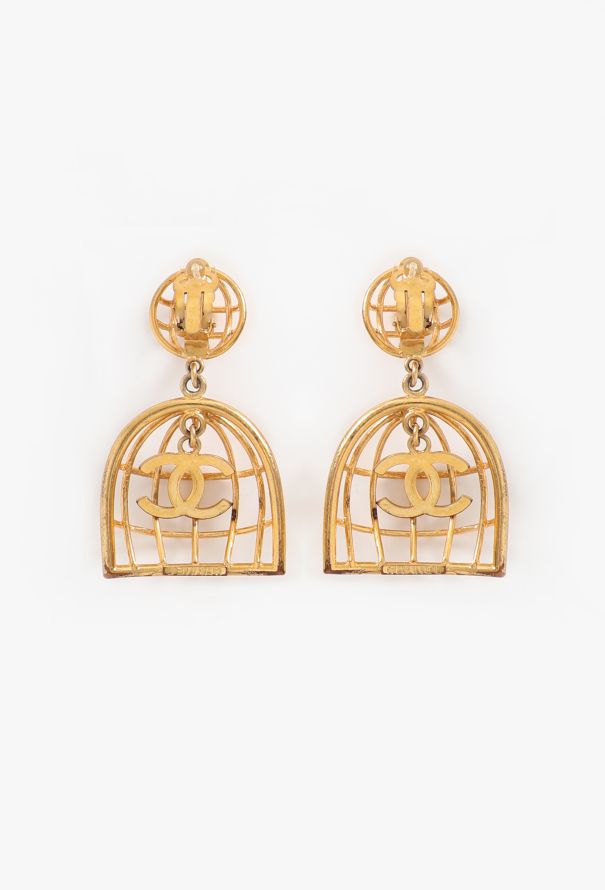 Chanel ICONIC 1993 Birdcage 'CC' Clip Earrings - 6 Chanel ICONIC 1993 Birdcage 'CC' Clip Earrings - 6