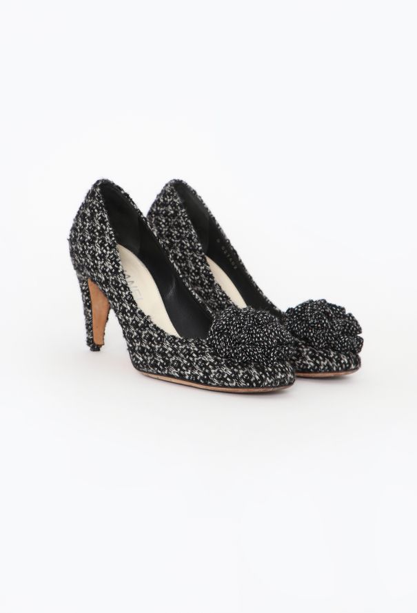 Chanel Tweed Camélia Pumps - 3 Chanel Tweed Camélia Pumps - 3