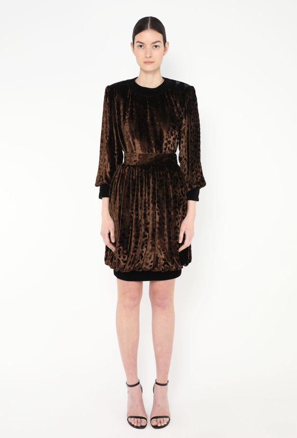 Saint Laurent F/W 1986 Embossed Velvet Ensemble - 3