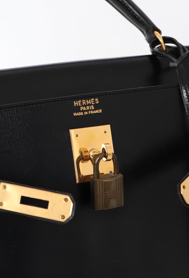 Hermès '70s Black Box Kelly 32 Retourné - 13 Hermès '70s Black Box Kelly 32 Retourné - 13