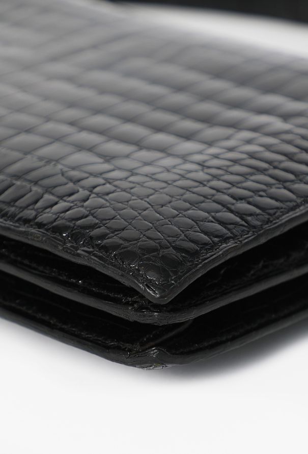 Hermès Vintage Black Porosus Cordelière Bag - 8