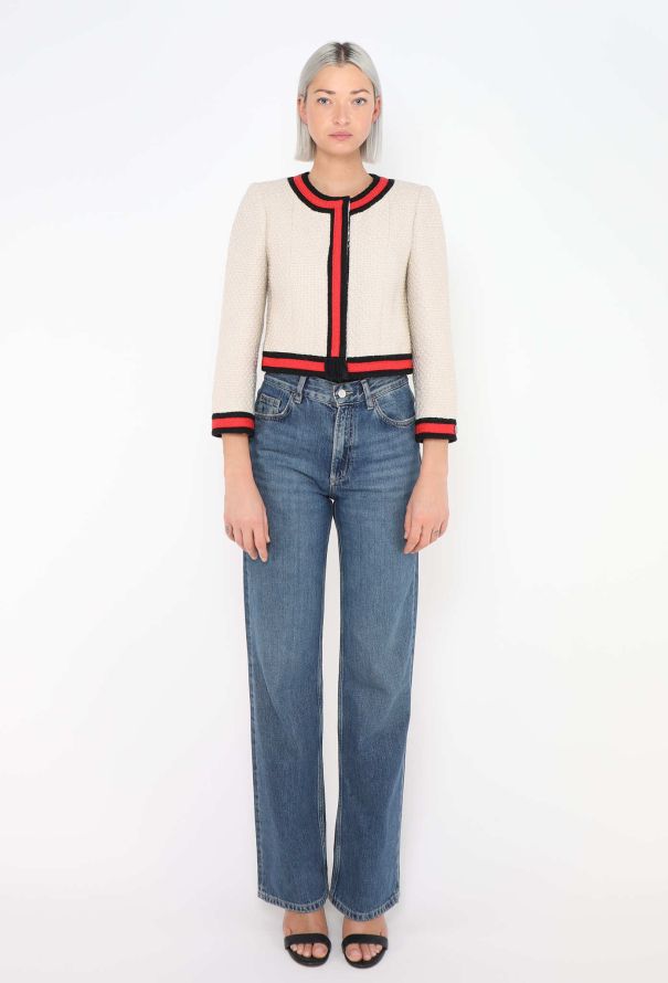 Chanel CAMPAIGN F/W 2001 Bouclé Cropped Jacket - 3