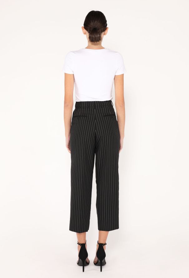 Céline S/S 2021 Pinstripe Cropped Trousers - 7