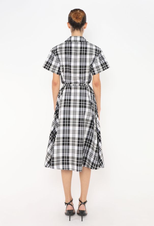 Dior 2024 Plaid Belted Shirt Dress - 4