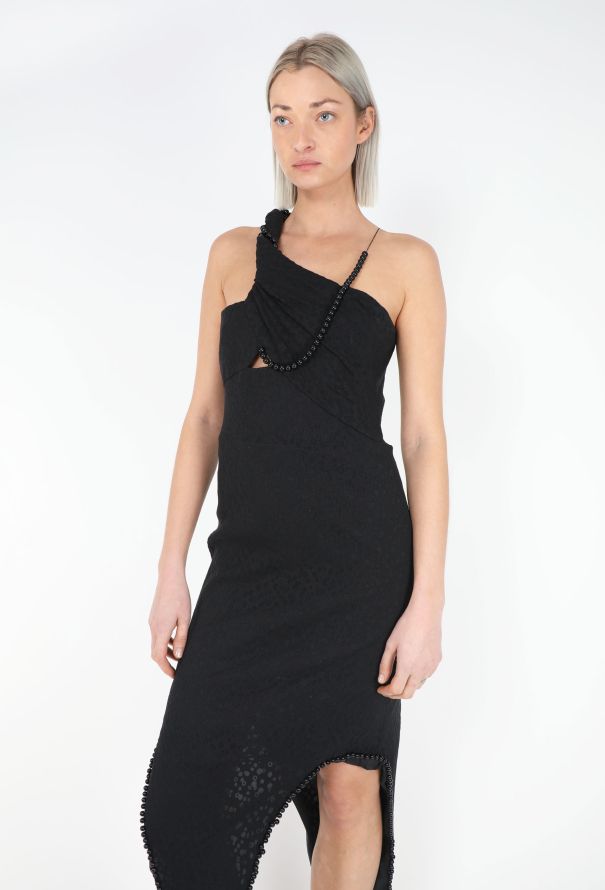 Helmut Lang ICONIC S/S 2005 Devoré Beaded Dress - 4