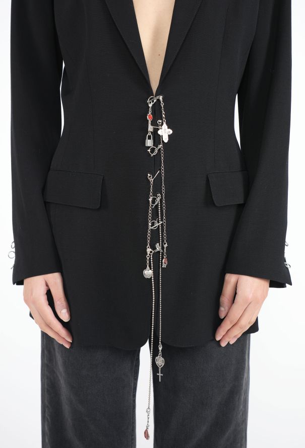 Jean Paul Gaultier RARE Spring 2003 Adorned Shawl Blazer - 5