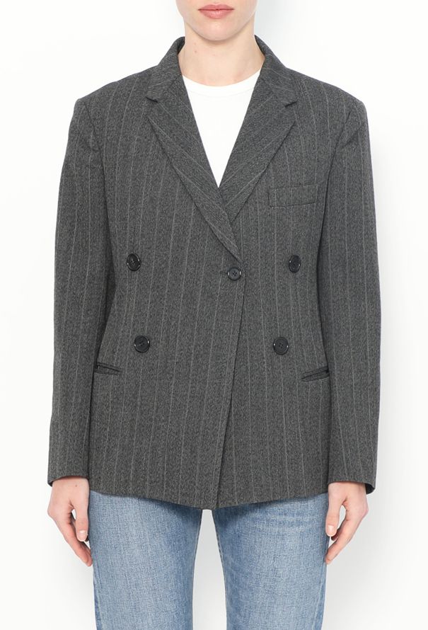 Céline Classic Pinstripe Herringbone Blazer - 1