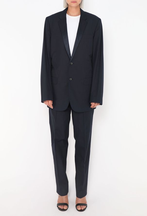 Helmut Lang Early 2000s Navy Smoking Suit - 5