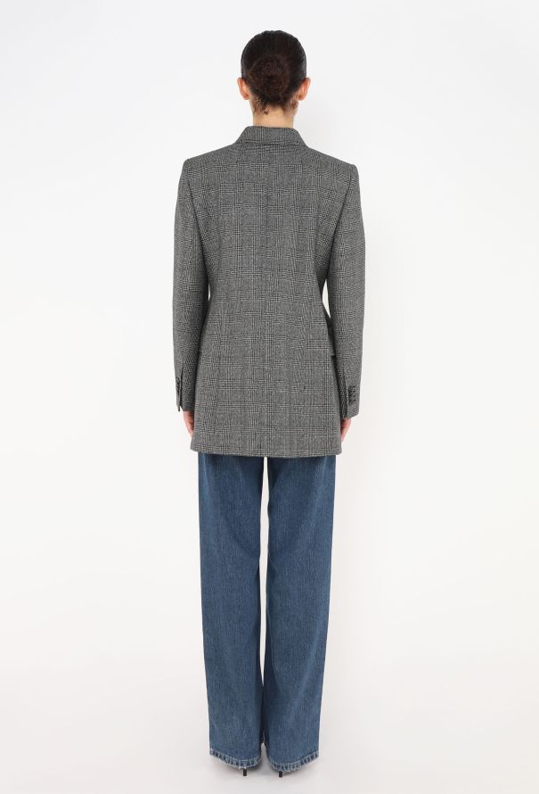 Balenciaga F/W 2018 Checkered Hourglass Blazer - 5