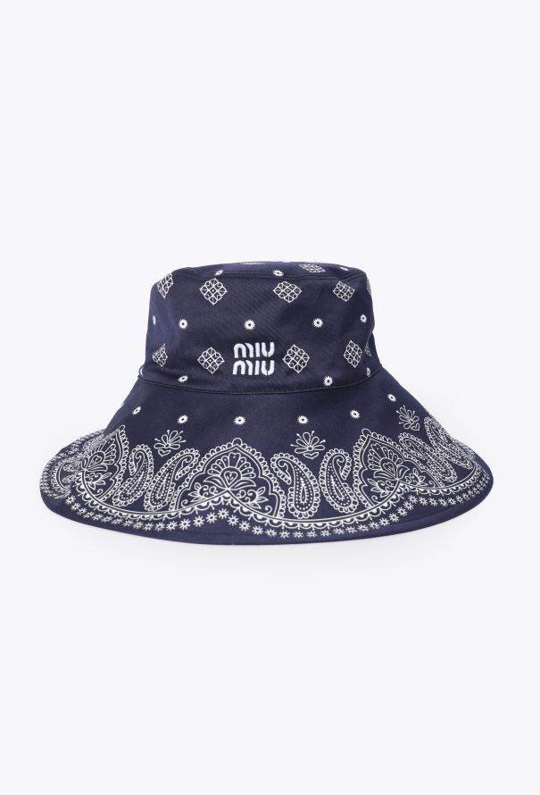 Miu Miu 2025 Bandana Printed Bucket Hat - 1