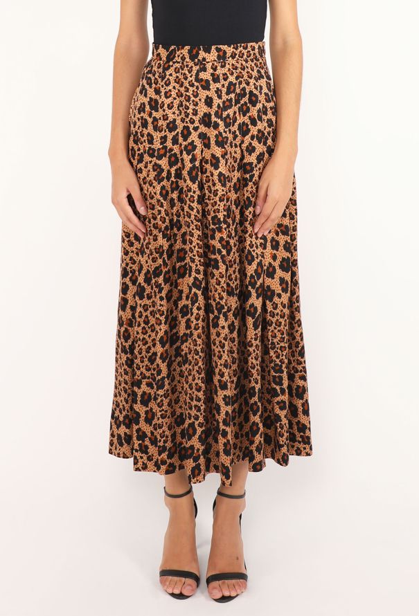 Saint Laurent Leopard Pleated Skirt, F/W 1992 - 3