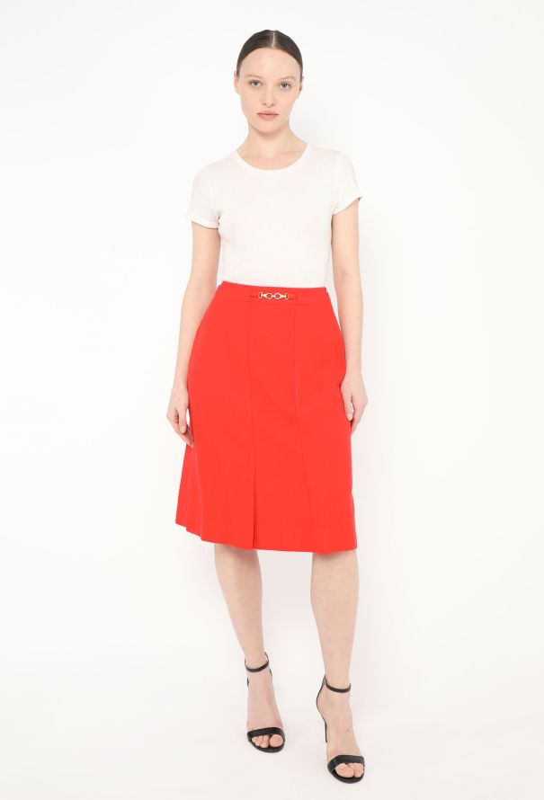 Céline '70s Twill Horsebit Skirt - 3 Céline '70s Twill Horsebit Skirt - 3