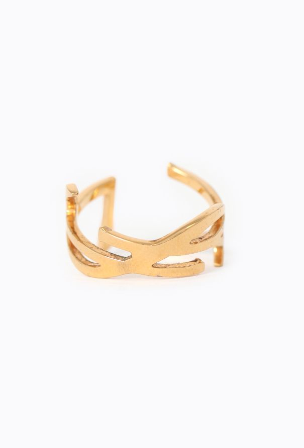 Saint Laurent 2021 Opyum Twist Logo Ring - 1