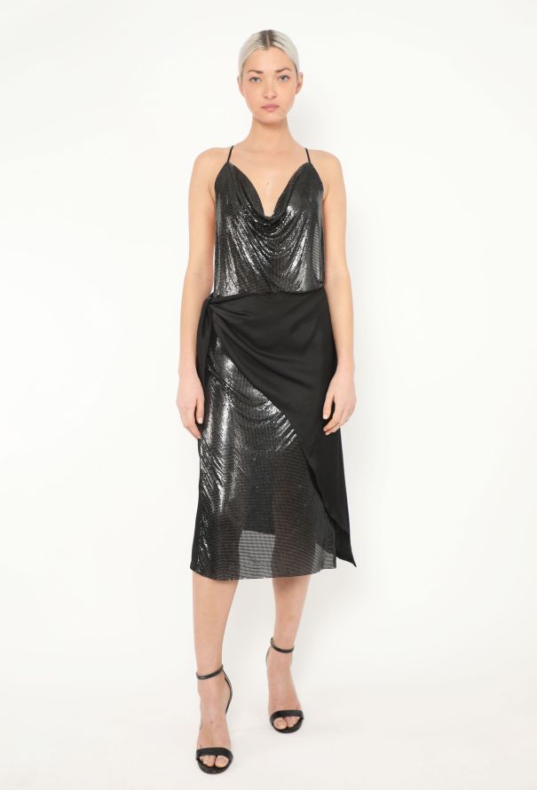 Paco Rabanne 2019 Draped Metallic Mesh Dress - 1