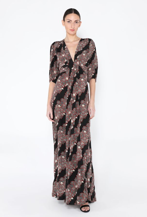 Ossie Clark '70s Printed Rayon Dress - 1