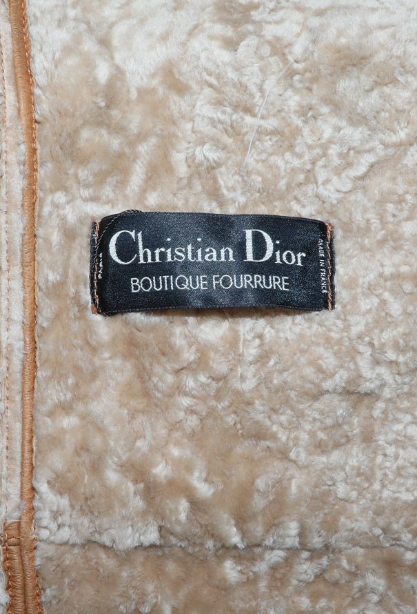 Dior Vintage Belted Shearling Coat - 8