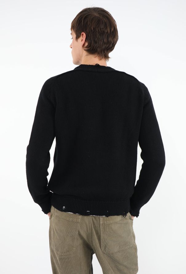 Saint Laurent Distressed Knit Sweater - 2