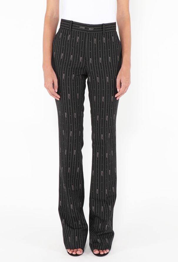 Gucci 2018 Tailored Wool Logo Trousers - 3