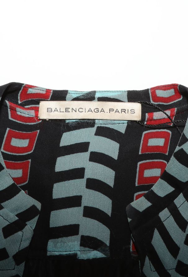 Balenciaga 2011 Graphic Kaftan Dress - 6