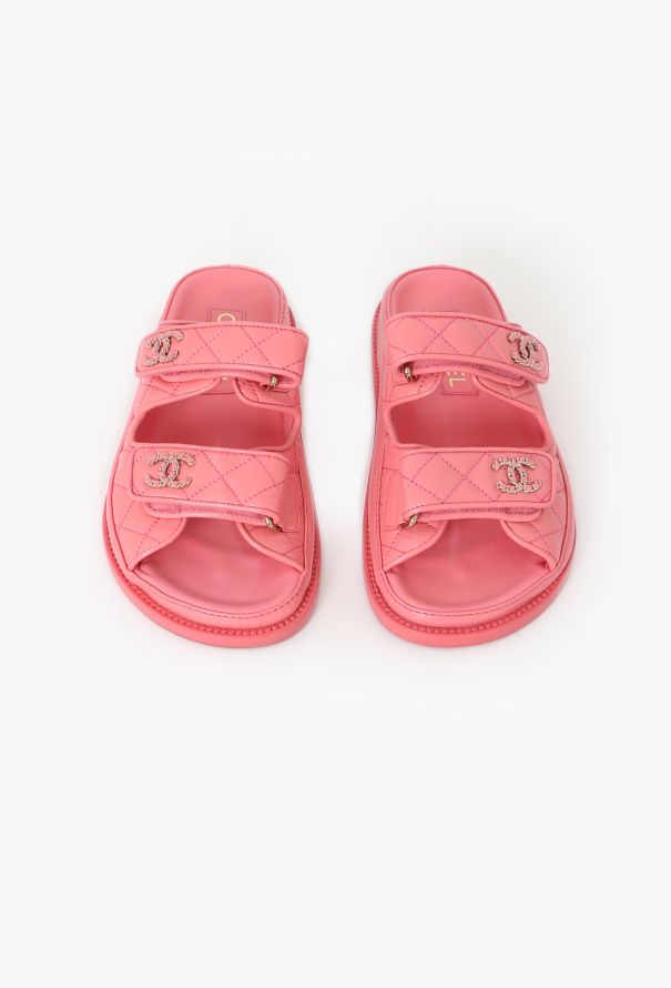 2024 Quilted Chainlink 'CC' Sandals | Authentic & Vintage