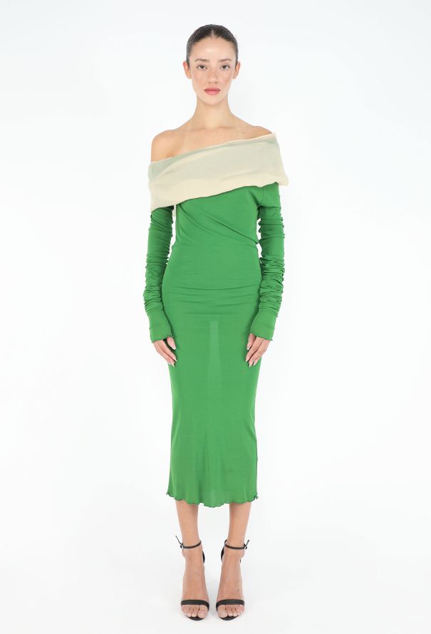 Jean Paul Gaultier Fall 2003 Chiffon Décolleté Dress - 1