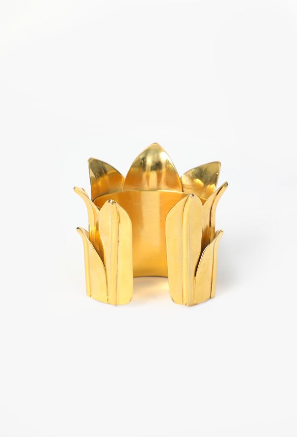 Saint Laurent '90s Tiered Leaf Cuff - 2