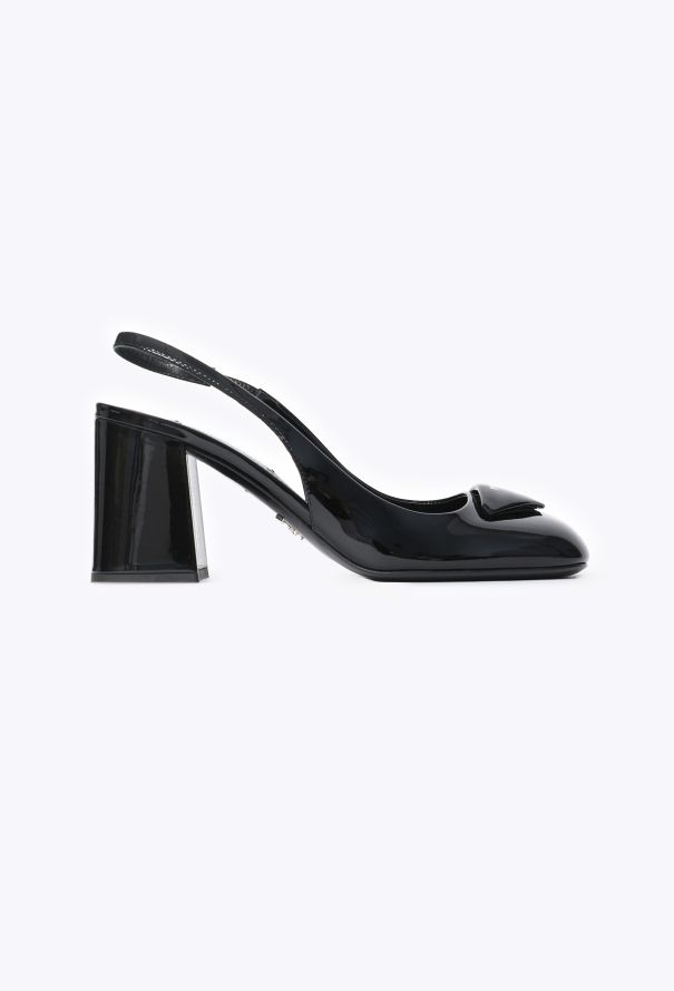 Prada Logo Slingback Patent Heels, 2021 - 1