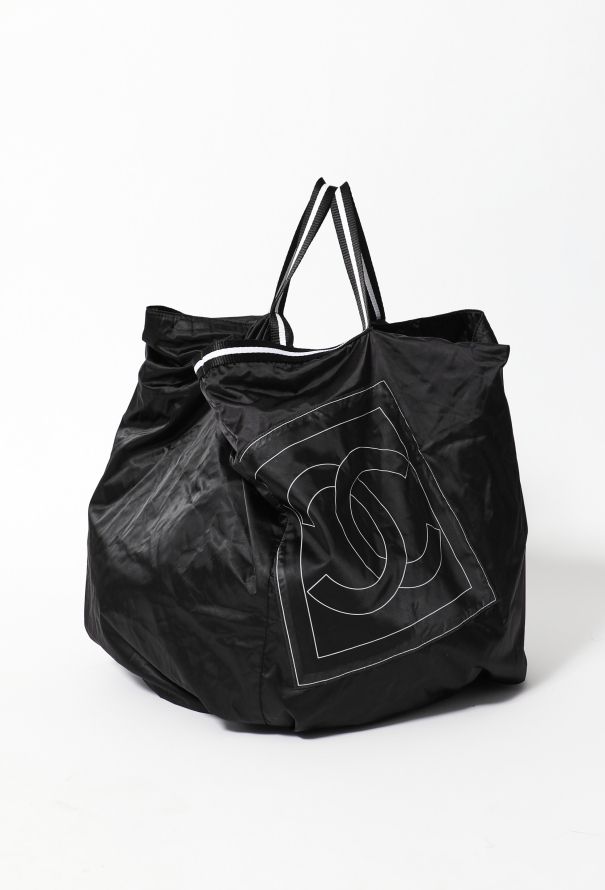 CHANEL Iconic CC Logo Extra Large Canvas Tote