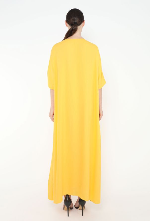 Hermès V-Neck Crêpe Kaftan - 4