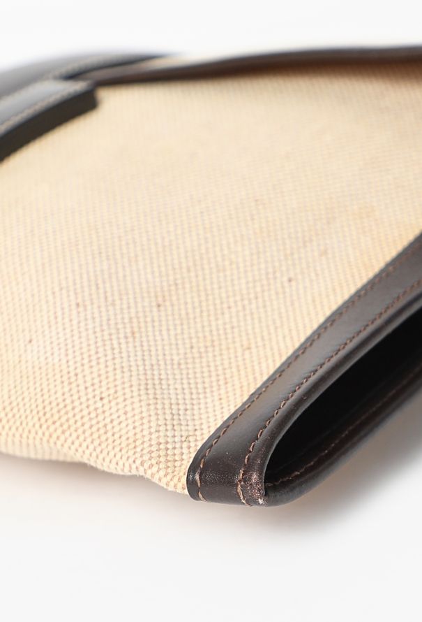 Hermès '70s Toile H & Box Jige Clutch - 11