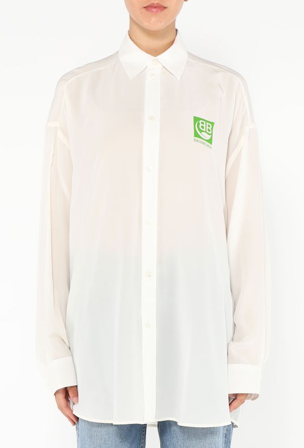 Balenciaga 2019 Printed Silk Tunic - 1