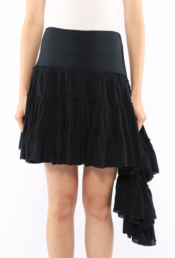 Loewe Silk Ribbed Ruffle Skirt, S/S 2024 - 4