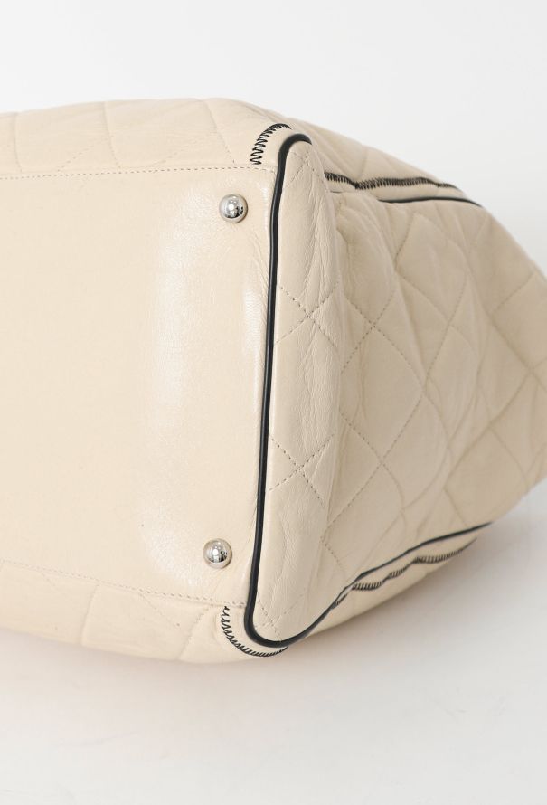 Chanel Off-White East West Reissue Tote Bag - 11