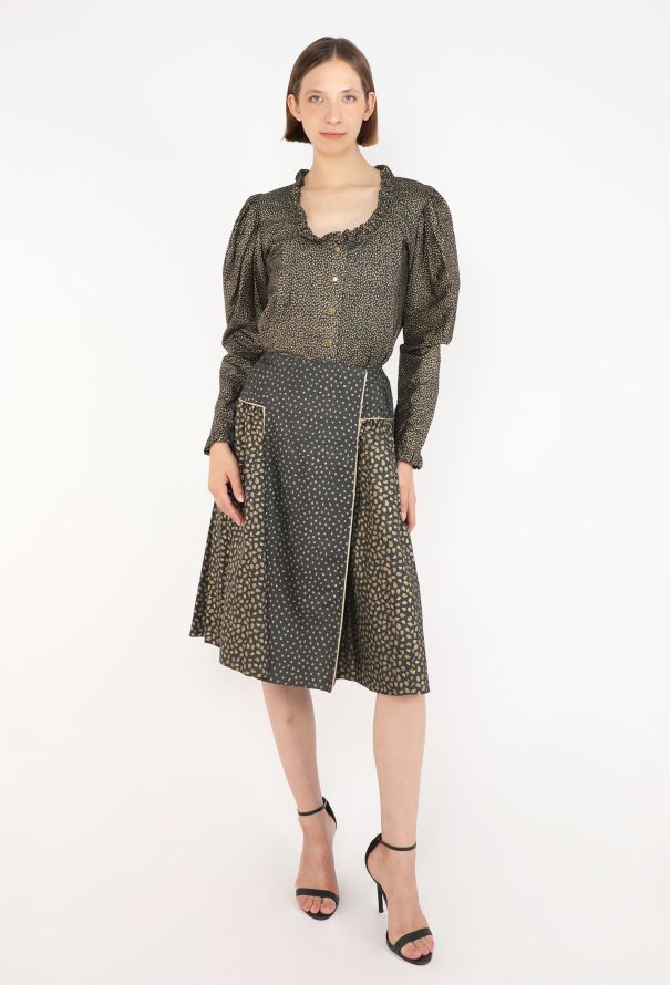 Saint Laurent Paisley Dupont Silk Ensemble, 1981 - 1