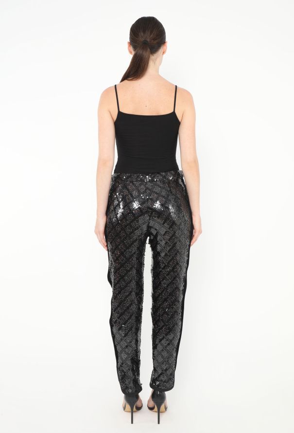 Chanel 2004 Quilted Sequin Silk Pants - 3