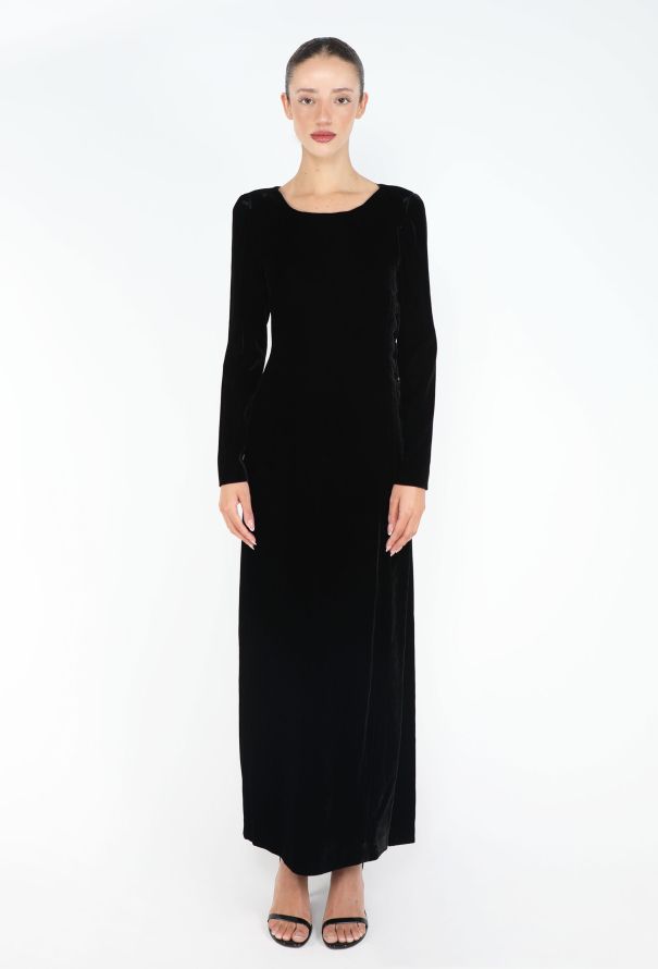Emporio Armani '90s Velvet Sheath Dress - 1