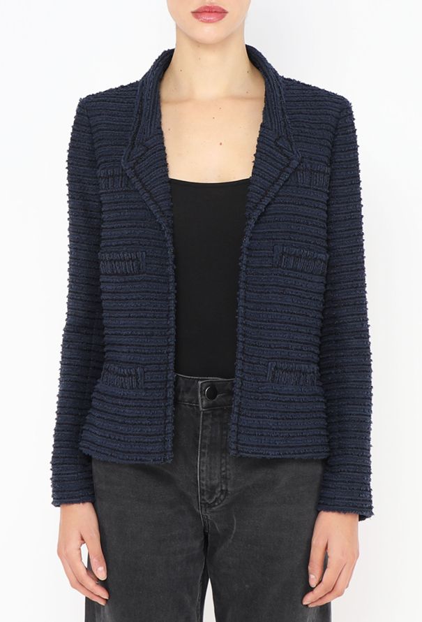 Chanel Bouclé Notched Jacket - 1