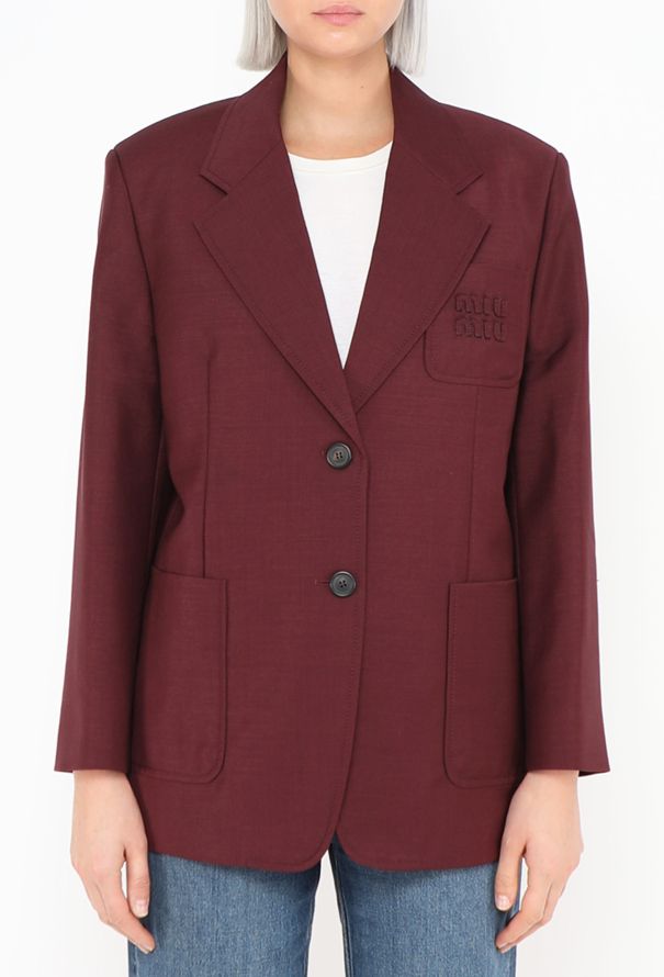 Miu Miu S/S 2024 Logo Tailored Blazer - 1