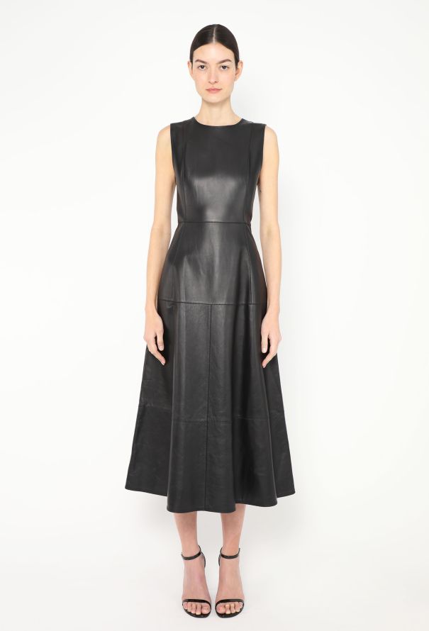 Loewe A-Line Leather Dress - 1